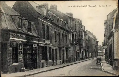 Ak Mers les Bains Somme, La Rue d'Ault