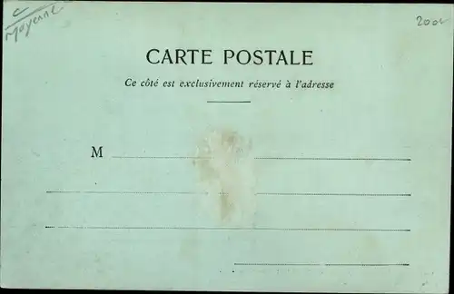 Mondschein Ak Château Gontier sur Mayenne, Bateau sortant la nuit des Quais