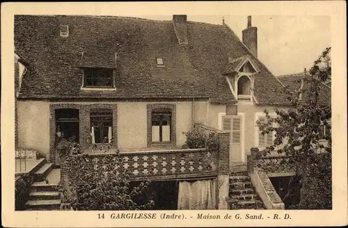 Ak Gargilesse Indre, Maison de G. Sand