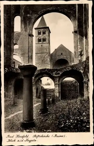 Ak Bad Hersfeld Hessen, Stiftskirche, Ruine, Krypta