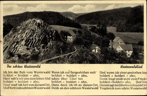 Lied Ak Der schöne Westerwald, Westerwaldlied, Ich bin der Bub