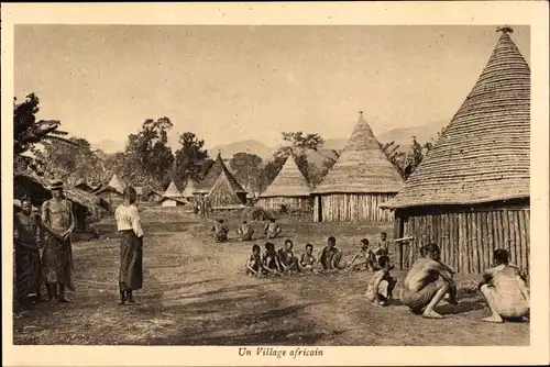 Ak Un Village africain, Alltagsszene