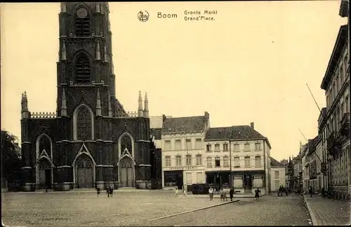 Ak Boom Flandern Antwerpen, Grande Place, Eglise