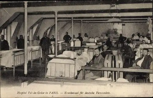 Ak Paris V., Hospital Val de Grace, Krankensaal für deutsche Verwundete