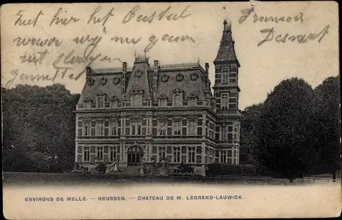 Ak Heusden Ostflandern, Chateau de M. Legrand Lauwick