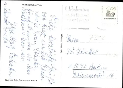 Ak Kirchheim unter Teck Baden Württemberg Rathaus Kirche Fontäne Ortsansichten