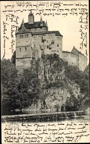 Ak Waldheim in Sachsen, Schloss Kriebstein