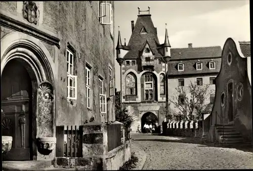 Ak Meißen an der Elbe, Aufgang zu Dom und Albrechtsburg