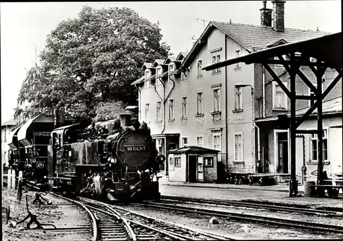 Ak Dippoldiswalde im Osterzgebirge, Schmalspurbahn, 99 1747 7