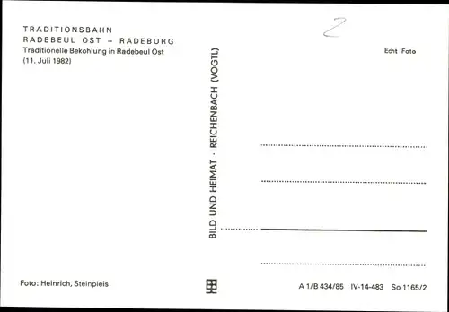 Ak Radebeul in Sachsen, Traditionelle Bekohlung, Dampflok No. 132 der K. Sächs. Sts. E. B.