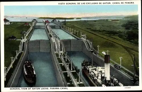 Ak Gatun Locks, Panama Canal, Exclusas de Gatun, Schleusen