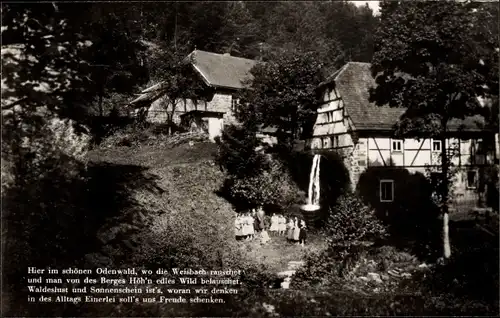 Ak Oberdielbach Waldbrunn im Odenwald, Dielbacher Hof, Bes. Fam. Steck.