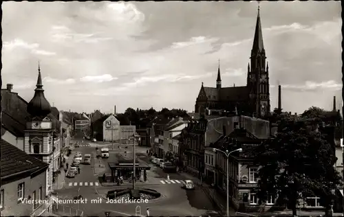 Ak Viersen, Neumarkt mit Josefskirche, Deutsche Bank