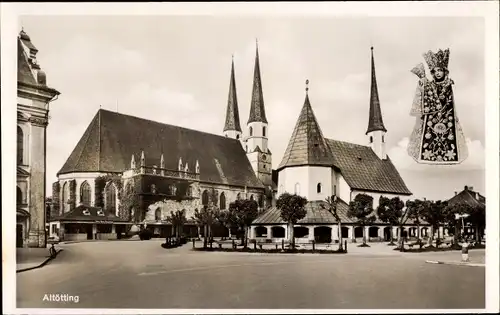 Ak Altötting in Oberbayern, Gnadenkapelle, Kirche, Kapellplatz