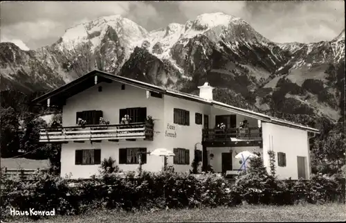 Ak Schönau Unterstein am Königssee, Haus Konrad mit Alpenblick