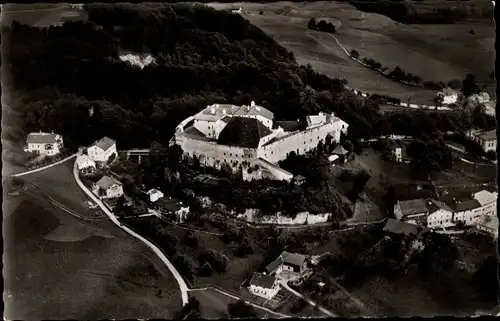 Ak Tittmoning in Oberbayern, Fliegeraufnahme der Burg