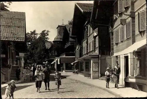 Ak Adelboden Kanton Bern Schweiz, Dorfstraße