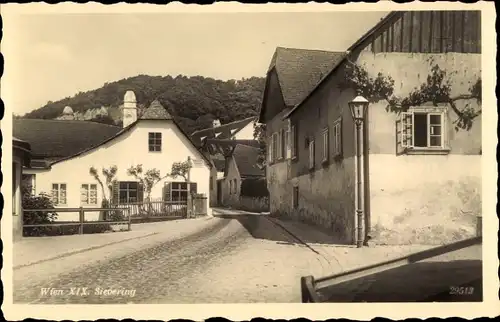 Ak Wien 19. Döbling Sievering Österreich, Straßenpartie, Häuser