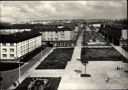 Ak Karviná Karwin Region Mährisch Schlesien, Stadtviertel, Vogelschau