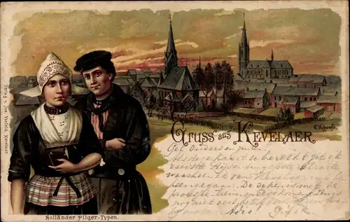 Künstler Litho Schoofs, G., Kevelaer am Niederrhein, Holländer Pilger Typen