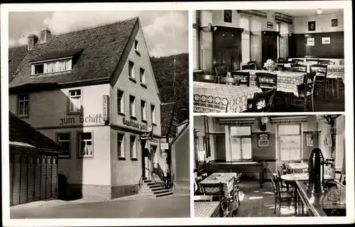 Ak Neckargemünd am Neckar, Gasthaus zum Schiff, Innenräume, Tresen, Haus