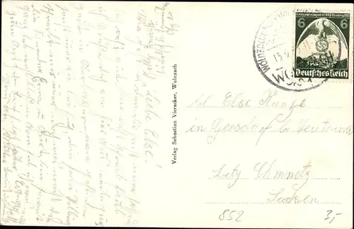 Ak Wolnzach in Oberbayern, Hopfenfeld, Ortsansicht