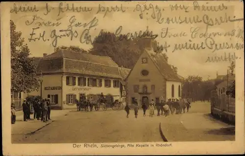 Ak Rhöndorf Bad Honnef am Rhein, Alte Kapelle, Straßenansicht