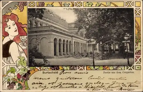 Ak Burtscheid Aachen Nordrhein Westfalen Kurgarten
