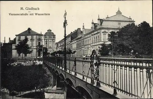 Ak Mönchengladbach am Niederrhein Viersener Straße Wasserturm