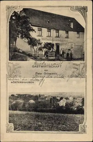 Ak Nörtershausen im Hunsrück, Gesamtansicht, Gastwirtschaft