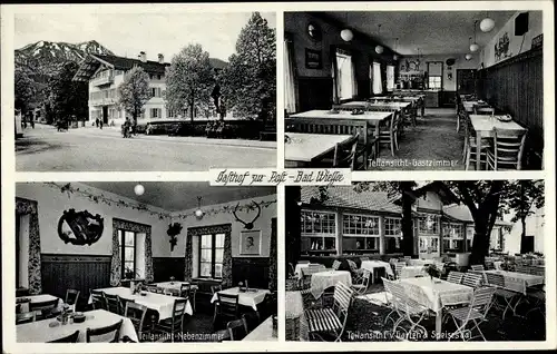 Ak Bad Wiessee in Oberbayern, Gasthof zur Post, Innenansicht