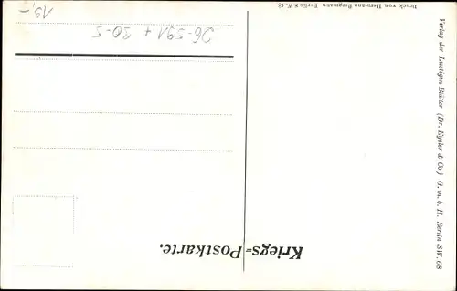 Künstler Ak Trier, Geteilte Keile, doppelte Keile, englischer und französischer Soldat, I. WK