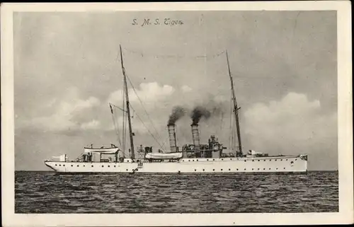 Ak Deutsches Kriegsschiff, SMS Tiger, Kaiserliche Marine