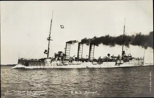 Ak Deutsches Kriegsschiff, SMS Bremen, Kaiserliche Marine