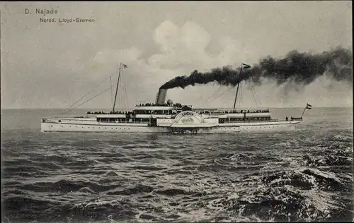 Ak Raddampfer Najade, Norddeutscher Lloyd Bremen