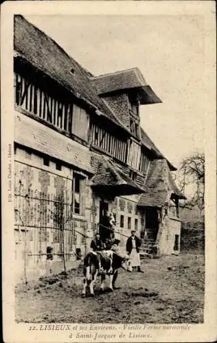 Ak Lisieux Calvados, Vieille Ferme normande a Saint Jacques