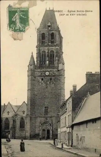 Ak Orbec Calvados, Eglise Notre Dame