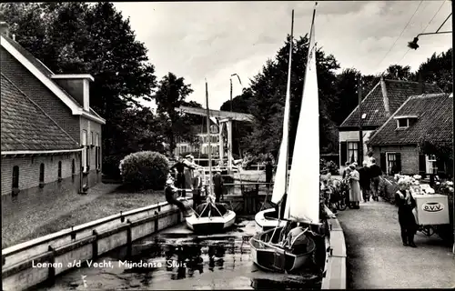 Ak Loenen aan de Vecht Utrecht, Mijndense Sluis