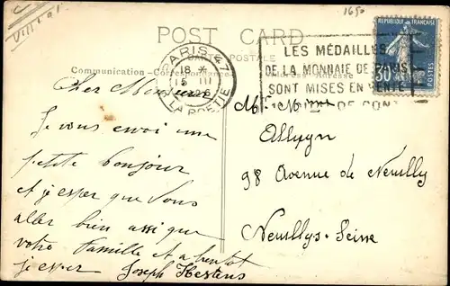 Ak Paris VIII., Union Interalliee, Faubourg St. Honore, Innenansicht