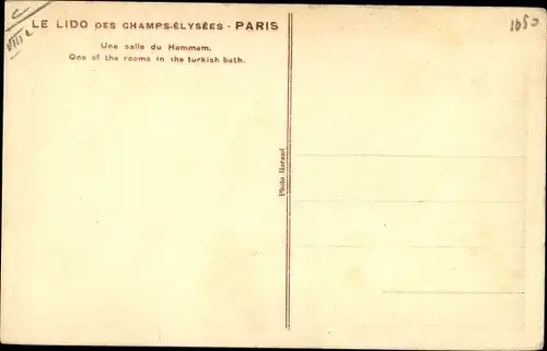 Ak Paris VIII., Le Lido des Champs Elysees, une salle du Hammam, Innenansicht