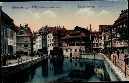 Ak Strasbourg Straßburg Elsass Bas Rhin, Im kleinen Frankreich