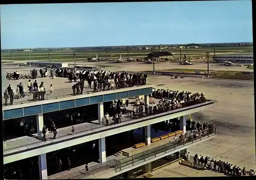 Ak Aeroport de Paris-Orly, Les Terrasses de la facade sud