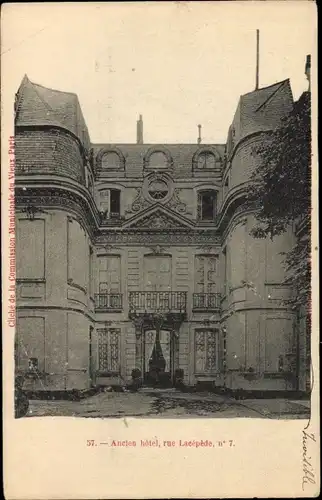 Ak Paris V. Arrondissement Panthéon, Ancien Hotel, Rue Lacepede