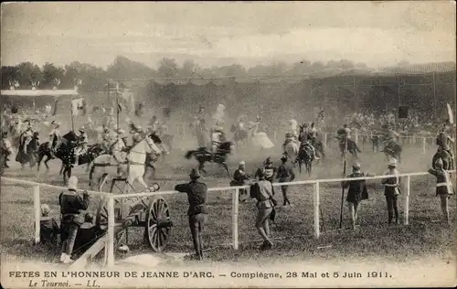 Ak Compiègne Oise, Fetes en l'Honneur de Jeanne d'Arc 1911, Schlachtfeld