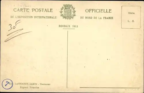 Ak Roubaix Nord, Expo Internationale 1911, Pavillon de l'Afrique Equatoriale Francaise