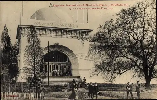 Ak Roubaix Nord, Expo Internationale 1911, Le Palais des Coloniers Francaises