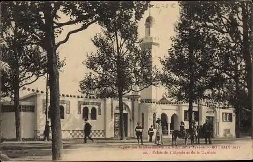 Ak Roubaix Nord, Expo Internationale du Nord de la France 1911, Palais de l'Algerie et de la Tunisie