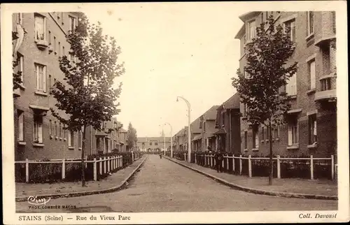 Ak Stains Seine-Saint-Denis, Rue du Vieux Parc