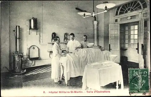 Ak Paris X., Hopital Militaire St. Martin, Salle d'Operations