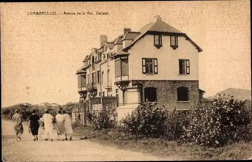 Ak Lombartzyde Lombardsijde Middelkerke Westflandern, Avenue de la Mec. Zeelaan